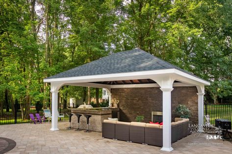 Vinyl Pavilion, Pavillion Backyard, Patio Pavilion, Outdoor Barbeque, Outdoor Pavilion, Lancaster County, Small Patio, Patio Area, Lancaster