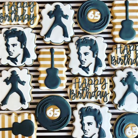 Elvis Birthday Party, Elvis Presley's Birthday, Elvis Cakes, Elvis Birthday, Cookies Icing, Best Cookies Ever, Baking Fun, Wilton Cakes, Themed Birthday Cakes