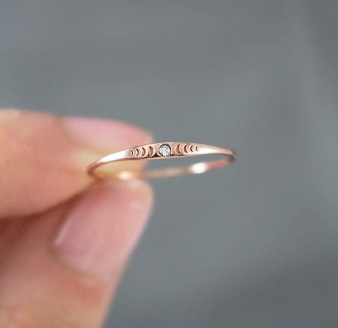 In Love With The Moon, Moon Phase Ring, Moon Ring, Morganite Engagement Ring, Diamond Engagement Ring Set, Rose Engagement Ring, Moon Jewelry, Shop Engagement Rings, Rose Gold Engagement Ring