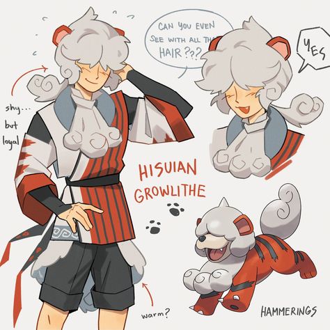 Hisuian Growlithe, Pokemon Trainer Outfits, Pokemon Human Form, Gijinka Pokemon, Cartoon Movie Characters, Oc Pokemon, Pokemon People, Pokemon Gijinka, Make A Character