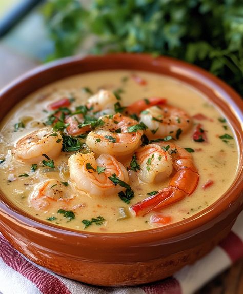 Chicken And Shrimp Soup Recipes, Spicy Shrimp Soup Mexican, Seven Seas Soup Mexican, Soup With Shrimp Recipe, Shrimp Potato Soup, Creamy Spicy Jalapeño Shrimp Soup, Shrimp Jalapeno Recipes, Spicy Soup Recipes For Colds, Cream Of Jalapeno Soup Recipes