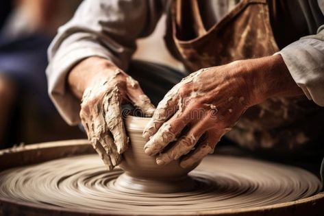 Wheel pottery hands handmade craft skill bowl art clay working ceramic pot potter stock image Pottery Wheel Photography, Ceramic Pottery Photography, Pottery Hands, Wheel Pottery, Bowl Clay, Mary Pictures, Bowl Art, Finger Hands, Art Bowls