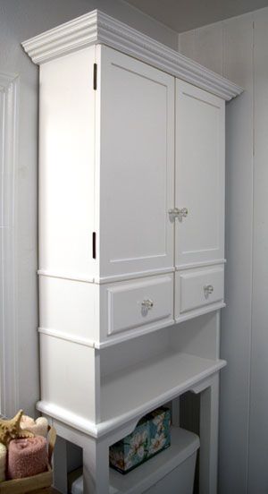 The RunnerDuck Bathroom Cabinet plan, is a step by step instructions on how to build an over the toilet bathroom cabinet. Bathroom Cabinets Over Toilet, Bathroom Storage Over Toilet, Over Toilet Storage, Bathroom Cabinets Diy, Shelves Over Toilet, Bathroom Shelves Over Toilet, Over The Toilet, Cabinet Plans, Over Toilet