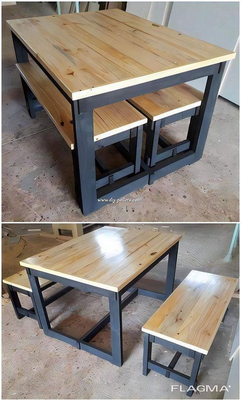 Wood Pallet Tables, Pallet Furniture Designs, Wooden Pallet Furniture, Pallet Decor, Diy Furniture Easy, Wood Pallet Projects, Diy Pallet Projects, Metal Furniture, Pallet Table