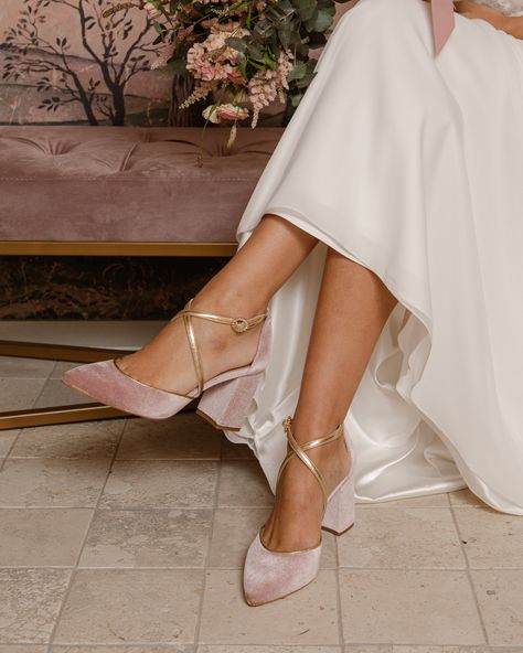 Blush Bridal Shoes, Mauve Heels, Karaoke Night, Bridal Shoes Low Heel, Velvet Block Heels, Pink Wedding Shoes, French Pink, Festival Shoes, Blush Bridal