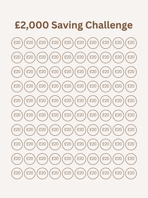 2000 Savings Plan, Saving 20000 In A Year Plan, Savings Challenge 20000, 2000 Savings Challenge, Savings Tracker Bullet Journal, Saving Challenge, Savings Tracker, Savings Challenge, Bullet Journal