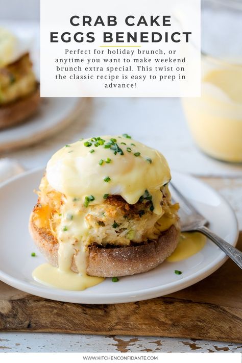 Crab Eggs Benedict, Dungeness Crab Cakes, Crab Cake Benedict, Easy Hollandaise, Easy Hollandaise Sauce, Easy Eggs Benedict, Eggs Benedict Recipe, Egg Benedict, How To Make Eggs