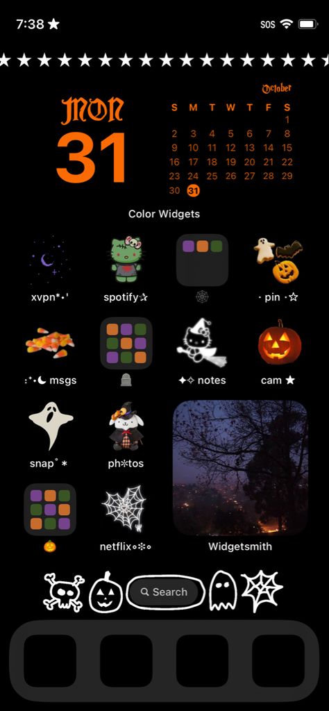 Halloween Wallpaper Aesthetic Widget, Spooky Ios 16 Wallpaper, Halloween Lockscreen Orange, Halloween Themed Phone Layout, Halloween Ipad Homescreen, Halloween Widgets Aesthetic Iphone, October Ios 16 Wallpaper, Halloween Phone Layout Ideas, Halloween Contacts Icon