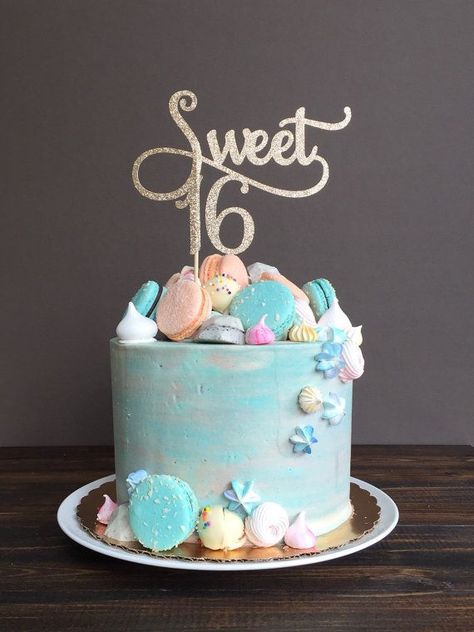 one tier sweet 16 birthday cakes | 1000+ ideas about Sweet 16 Cakes on Pinterest | 16 birthday cake, 16th ... Sweet 16 Cupcakes, Sweet 16 Birthday Cake, Sweet 16 Decorations, 16 Cake, 16 Birthday Cake, Gold Cake Topper, Sweet 16 Cakes, Cake Shapes, Classic Cake