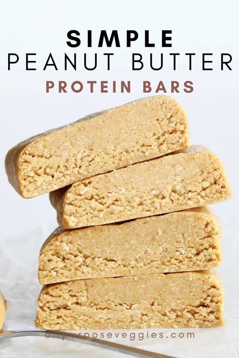 Looking for a quick and healthy snack or breakfast option? Try these 4-ingredient peanut butter oatmeal protein bars! Packed with protein and fiber, they are perfect for a busy lifestyle  #proteinbars #lowcarb #healthysnacks Diy Protein Bars, No Bake Protein Bars, Healthy Protein Bars, Peanut Butter Protein Bars, Vegan Protein Bars, High Protein Desserts, Protein Bars Homemade, Healthy Protein Snacks, Healthy Bars