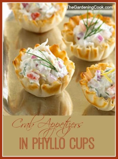 Crab Appetizer, Cream Cheese Appetizer, Phyllo Cups, Small Appetizers, Crab Dip, Wontons, Appetizers And Dips, Party Platters, Finger Food Appetizers