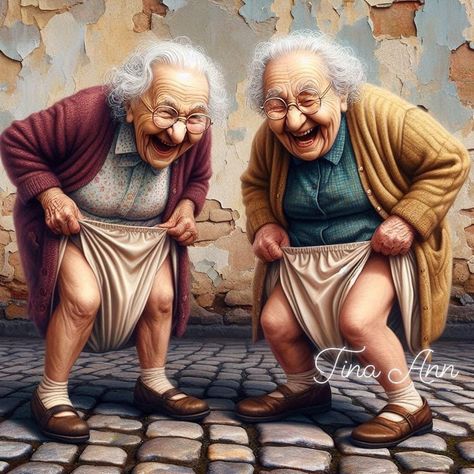 Old Lady Cartoon, Cartoon Grandma, Old Age Humor, Funny Old People, Old Lady Humor, Funny Day Quotes, Funny Cartoon Pictures, Grandma Fashion, Funny Good Morning Quotes