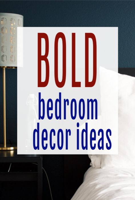 A collection of bold bedoom decor and design tips and ideas to help you do a bedroom makeover you wil love.Big bold interiordesign dtrends look fabulous is big bedrooms or small bedrooms - come and be inspired #bedroom #decor #abeautifulspace #interiordesign Bold Colour Bedroom, Stylish Bedroom Decor, Bold Bedroom, Beautiful Bedroom Decor, Big Bedrooms, Bedroom Decor Inspiration, Gorgeous Interiors, Classic Bedroom, Boho Wall Hanging