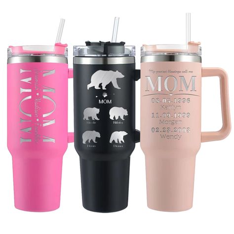 PRICES MAY VARY. ✅ CUSTOM GIFTS FOR TUMBLER: Click 'Customize Now' to add kids names on your personalized mom tumbler for women. You deserve to get this 40oz engraved name personalized tumblers with lids and straws. ✅ PERSONALIZED MOM GIFT: Custom mom tumbler Personalized mama bear tumbler can add kids names as a Mothers Day gift for mother, new mom. ✅ REFILL LESS: 40oz personalized mom tumbler with kids names holds much beverages and avoid much walks to the kitchen. RELISH MORE. ✅ MULTIFUNCTION Mama Bear Tumbler, Camp Wedding, Personalized Mother's Day Gifts, Mom Tumbler, Call My Mom, Kids Names, Personalized Gifts For Mom, Mom Coffee, Cup With Straw