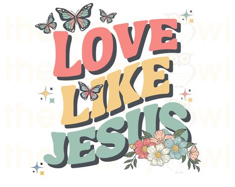 Love Like Jesus Wallpaper, Wavy Letters, Boho Colors, Font Png, Letters Png, Retro Wave, Love Like Jesus, I Love Jesus, Christian Love