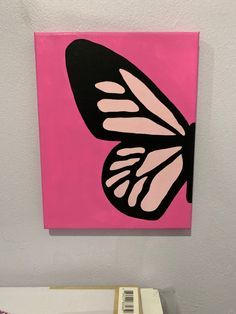 Cute Paintings Butterfly, Easy Painting Ideas Butterfly, Easy Painting For Home Decor, Cute Easy Things To Paint Watercolor, Painting Ideas On Canvas Cute And Easy, Canvas Painting Cute Easy, Easy Paintings For Home Decor, Butterflies Canvas Painting, Easy Drawings For Canvas