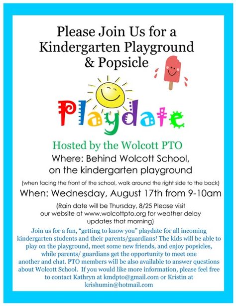 Kindergarten Playdate Flyer Pre K Fundraiser Ideas, Parent Events At School, Prek Fundraiser Ideas, Coin Drive Fundraiser Ideas, Elementary School Pta Events, Parent Council Ideas, Elementary Pto Ideas, School Pto Ideas, Pto Ideas Events