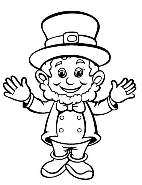 Leprechaun Coloring Page, Snowman Coloring Pages, St Patricks Crafts, Abc Coloring Pages, Valentine Coloring Pages, Abc Coloring, Quilted Table Runners Patterns, Easy To Draw, Coloring Pages Free Printable