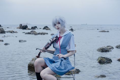 Cosplay Photoshoot, Evangelion Cosplay, Rei Ayanami, Photoshoot Poses, Cosplay Anime, Art Reference