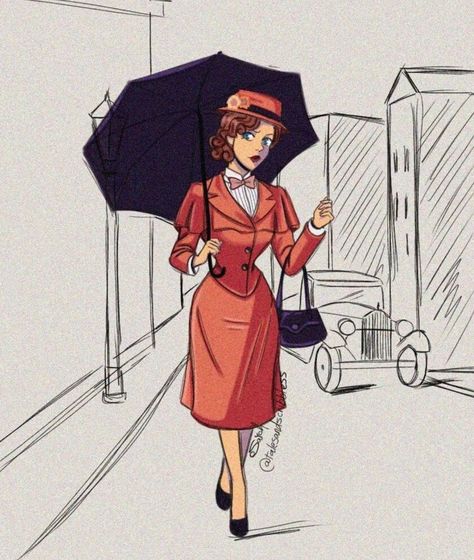 Illustration Moodboard, Mary Poppins Costume, Mary Poppins, June 21, Digital Illustration, Design Art, Digital Art, Sketch, Illustrations