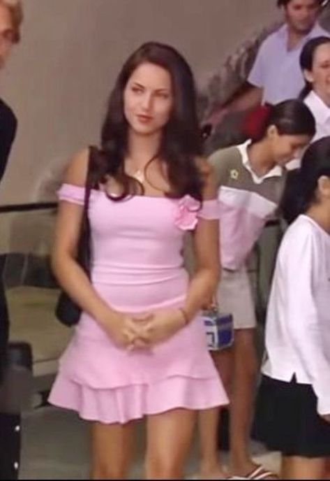 Hyper feminine, barbie,latina, Rubi, coquette, telenovela, Barbara mori, bow, pink aesthetic, soft girl, outfit inspo, pink ribbons Couture, Hyper Feminine Outfits, Hyper Feminine, Barbara Mori, Feminine Outfits, Fashion Enthusiast, Feminine Aesthetic, Pink Outfits, Feminine Outfit