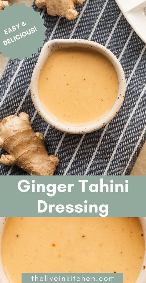 Best Vegan Salads, Oil Free Salad Dressing, Tahini Salad Dressing, Tahini Dressing Recipe, Tahini Recipe, Vegan Salad Dressing, Grain Bowls, Vegetarian Salad Recipes, Crunchy Salad