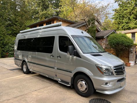 2015 Mercedes Airstream Interstate EXT Sprinter Van. 9 passenger, Queen bed. Full bathroom and kitchen. 39,000 miles. Two owners. Title free and clear. Very well maintained. All maintenance records on file at Mercedes. Vin report clean and available. Edmonds Washington, Airstream Interstate, Airstream For Sale, Airstream Trailers For Sale, Bed Full, Airstream Trailers, Sprinter Van, Full Bathroom, Mercedes Sprinter