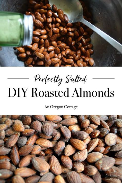 Salted Almonds Recipe, Praline Almonds, Mediterranean Ingredients, Roasted Almonds Recipe, Winter Snacks, Almond Snack, Almonds Recipe, Nut Recipes, Roasted Nuts