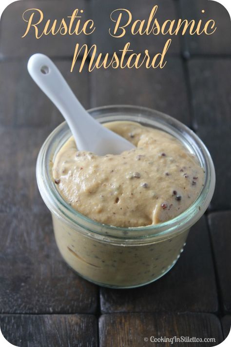 Secret Recipe Club:  Rustic Balsamic Mustard Mustard Recipes, Homemade Mustard, Mustard Recipe, Homemade Condiments, Condiment Recipes, Marinade Sauce, Small Food Processor, Food Club, Secret Recipe