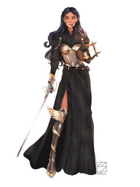 Aasimar Bard, Super Hero Outfits, Hero Costumes, Fantasy Dress, Female Character Design, Fantasy Clothing, Fantasy Fashion, Character Outfits, Character Portraits