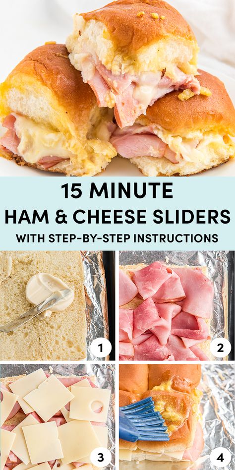 Hawian Roll Sandwiches, Kings Hawaiian Rolls, Hawaiian Roll Sandwiches, Sliders Recipes Hawaiian Rolls, Roll Sliders, Ham Rolls, Easy Slider Recipes, Ham Cheese Sliders, Ham Sliders