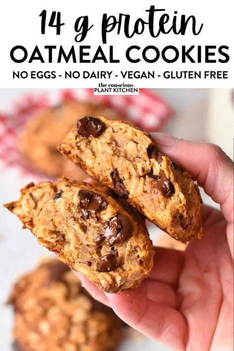 Protein Oatmeal Cookies, Easy Oatmeal Cookies, Oatmeal Protein Cookies, Protein Breakfast Cookies, Health Cookies, Vegan Protein Cookies, Protein Powder Cookies, Peanut Butter Protein Cookies, Diet Protein