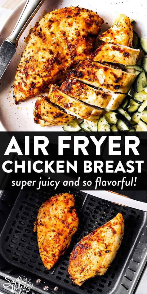 Air Fryer Recipes Chicken Breast, Air Fryer Oven Recipes, Fried Chicken Breast, Air Fry Recipes, Air Fried Chicken, Air Fryer Recipes Chicken, Chicken Breast Recipe, Air Fryer Dinner Recipes, Cooked Chicken