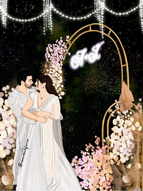 Engagement Photos Cartoon, Hindu Wedding Couple Cartoon, Engagement Illustration Couple, Sangeet Caricature, Engagement Caricature, Engagement Poster, Engagement Invitation Card Design, Cartoon Wedding Invitations, Caricature Wedding Invitations