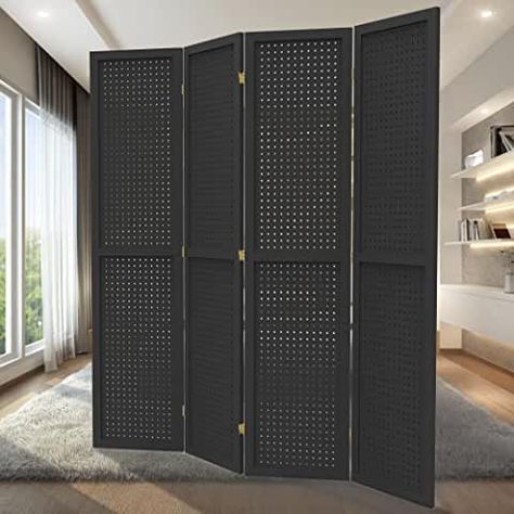 Amazon.com: Art Show Display Panels Pegboard Stand, Wood Privacy Screen, Art Display Panels, Pegboard Display, 4 Panel Room Divider, Folding Room Dividers, Cloth Art, Divider Screen, Panel Room Divider