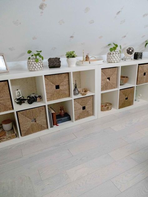 White Cubby-Style Cane-Back Bookshelf Cubby Bookshelf, Cubby Shelf, Bookshelf Styling, Plywood Sheets, Built In Bookcase, Drop Cloth, Wood Glue, Cubbies, White Paints