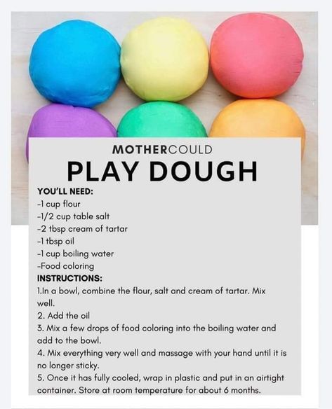 Easy Playdough Recipe, Play Dough Recipe, Homemade Playdough Recipe, Sensory Crafts, Playdough Recipe, Homemade Playdough, Messy Play, Toddler Learning Activities, Toddler Fun