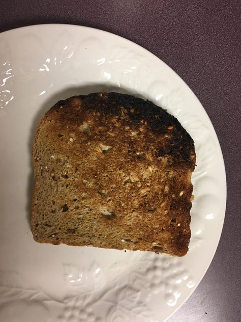 This toaster is terrible but shows a perfect spectrum of untoasted to burnt. Bread Funny, Banana Bread, Bread, Funny, Quick Saves