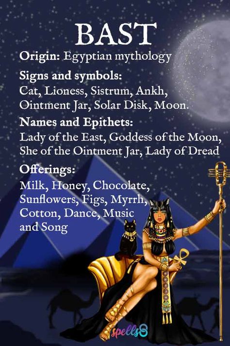 Bastet Goddess Witchcraft, Bastet Goddess Correspondences, Different Goddesses, Sekhmet Offerings, Bastet Goddess Offerings, Mut Egyptian Goddess, Bastet Symbol, Sekhmet Goddess Art, Bastet Goddess Art