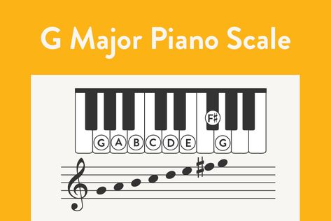 Learn All About the G Major Piano Scale Scales Piano, G Major Scale, Music Theory Piano, Piano Scales, Piano Chords Chart, Key Signatures, B Minor, Online Homeschool, Major Scale