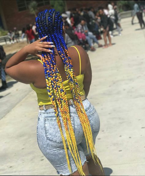 ⚔slay2finess⚔ Yellow Braids, Lemonade Braids Hairstyles, Black Hairstyles With Weave, Lemonade Braids, Afro Braids, Catalogue Inspiration, Beautiful Braids, Braids With Weave, Cornrows Braids