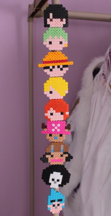 One Piece Fuse Beads, Pixel Art Pattern One Piece, One Piece Perler Beads Pattern, Hama Beads Anime, One Piece Perler Beads, One Piece Food, Anime Perler Bead Patterns, Piskel Art, Pixel Beads