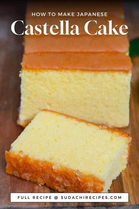 Patisserie, Japanese Pound Cake, Japanese Yogurt Cake, Japanese Castella Cake, Castellated Cake, Taiwanese Castella Cake, Japanese Castella Cake Recipe, Japanese Jiggly Cake, Traditional Japanese Desserts