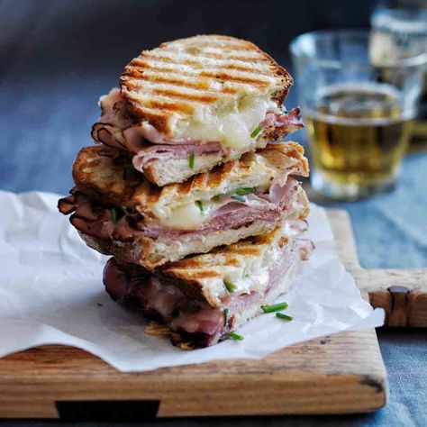 Ham And Cheese Panini, Ham Panini, Panini Press Recipes, Cheese Panini, Grilled Sandwiches, Black Forest Ham, Homemade Ham, Panini Recipes, Panini Sandwiches