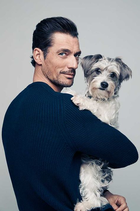 Man And Dog Photoshoot, Dog Poses Pet Photography, Man With Dog Photography, Men With Animals, Posing With Dog, Men With Dogs, Men And Dogs, Man With Dog, David James Gandy