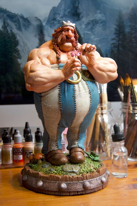 ArtStation - Obelix - 3D print Custom Action Figures, Action Figures Collection, Anatomy Art, Miniature Painting, Zbrush, Art Toy, 3d Print, 3d Art, Toy Collection