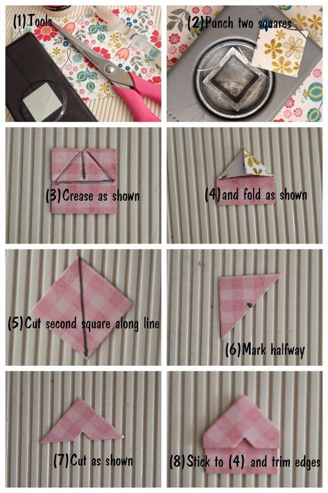 DIY photo corners Paper Book Corners Diy, Diy Photo Corners, Photo Corners Scrapbook, Page Corner Embellishments, How To Make Page Corner Bookmarks, Accordion Mini Album Tutorial, Accordion Junk Journal, Photo Album Diy, Album Diy