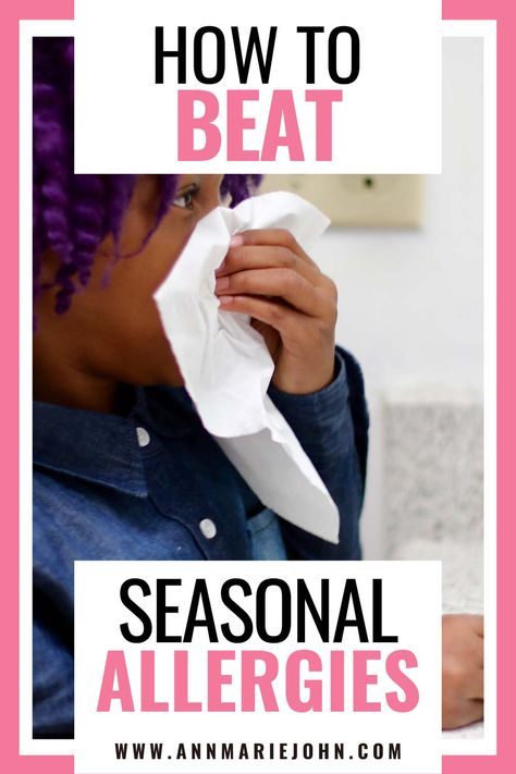 Seasonal allergies can be a pain, but there are ways to lessen the symptoms. Try some of these tips and tricks and make springtime a little more bearable! #seaonalallergiestips #springtips #springtime #springtimetips How To Get Rid Of Seasonal Allergies, Natural Seasonal Allergy Remedy, How To Help Allergies, Allergy Symptoms Signs Seasonal, Severe Allergy Relief, How To Get Rid Of Allergies Fast, Seasonal Allergies Remedies, Pollen Allergy Relief, Seasonal Allergy Remedies