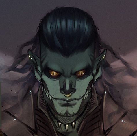 Clawdite - Imgur Half-orc Male, Eyes Male, Half Orc, Pathfinder Character, Glowing Eyes, Heroic Fantasy, Male Character, Dungeons And Dragons Characters, Dnd Art