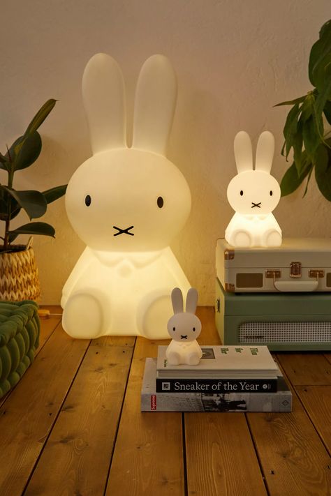 Light up your space with this adorable Miffy lamp by Mr Maria. Made of soft silicone, this battery-powered lamp has an automatic switch-off after 15 minutes which makes it the perfect night light - an adorable addition to your space. Urban Outfitters Bedroom, Miffy Lamp, Mr Maria, Battery Powered Lamp, Battery Lamp, Mini Lamp, Perfect Night, Star Light, Night Lamps